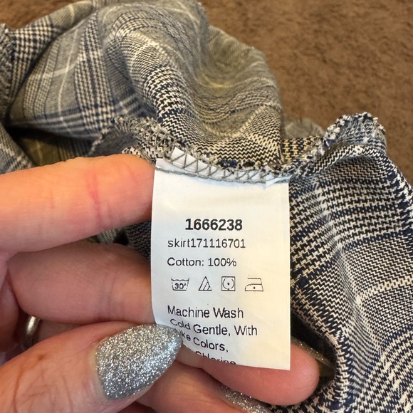 2 FOR $20 Shein Pinafore Plaid Over All Dress School Girl Jumper 100% Cotton M - Picture 6 of 10